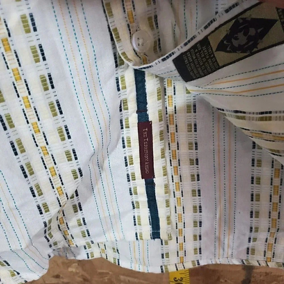 The Territory Ahead Mens Large Long Sleeve Button Down Shirt 100 Cotton Striped - Picture 5 of 10